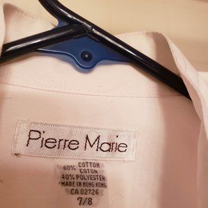 Pierre Marie white dress shirt, tux front sized 7/8